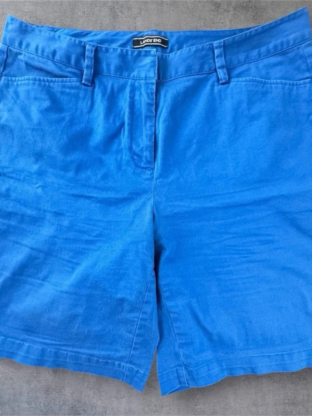 Lands' End Bright Royal Blue Cotton Bermudas